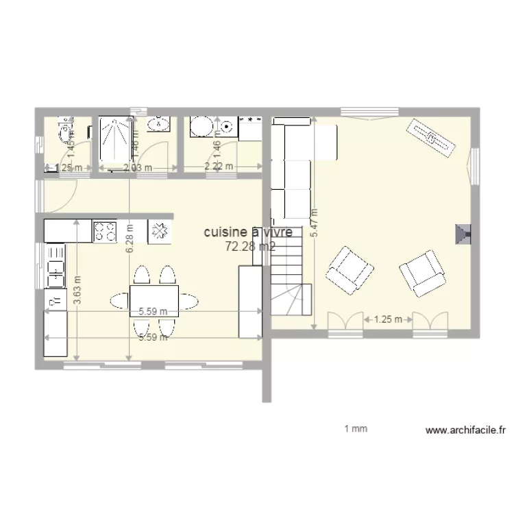 maison de campagne situation 1. Plan de 