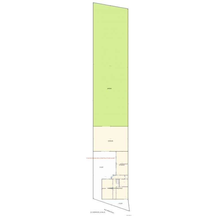 plan de masse de la propriété 20 chemin de la salle. Plan de 0 pièce et 0 m2