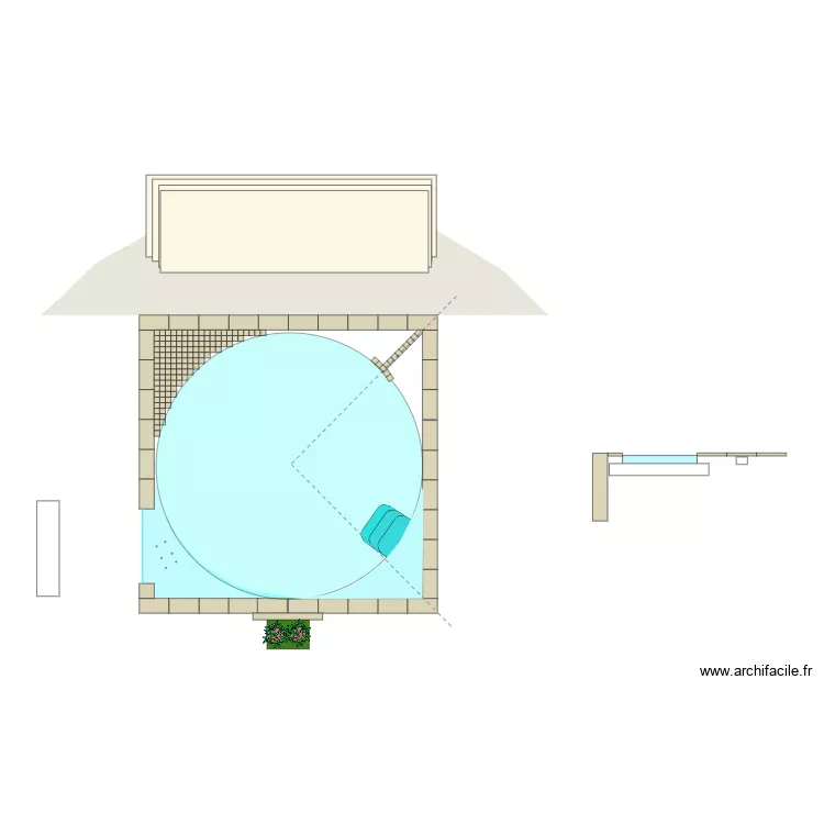 Piscine. Plan de 