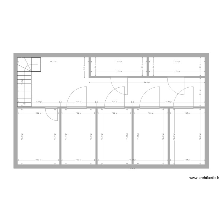 Garage J-P #3. Plan de 7 pièces et 81 m2