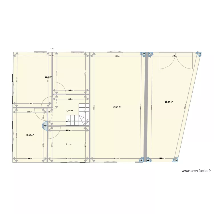 plan de d&eacute;part 1er &eacute;tage St ARCONS 19 sept 2021. Plan de 