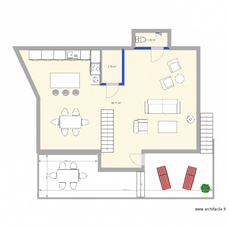 Cud étage 1 rénov v02. Plan de 0 pièce et 0 m2