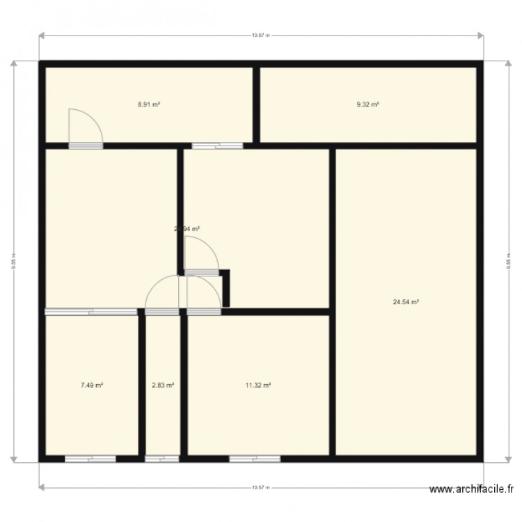 Plan appartements retouché. Plan de 0 pièce et 0 m2