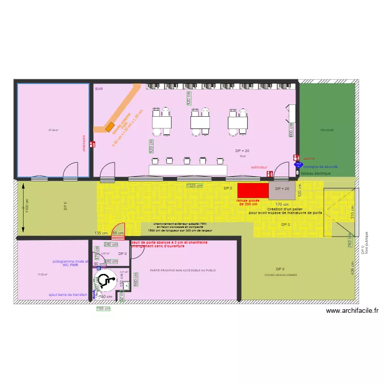 L IDIOT 2 APRES TRAVAUX. Plan de 