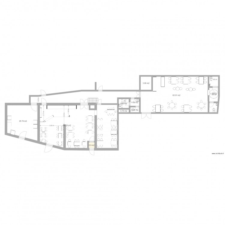 Hotel de la gare Montrichard. Plan de 0 pièce et 0 m2