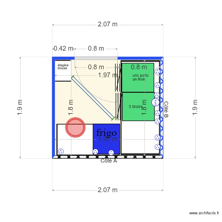 labo PCR finalisée mobiliers. Plan de 0 pièce et 0 m2