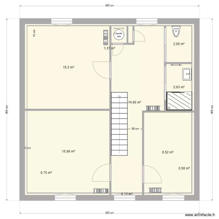 Laurent 1er étage sanitaire. Plan de Laurent 1er étage sanitaire. Plan de