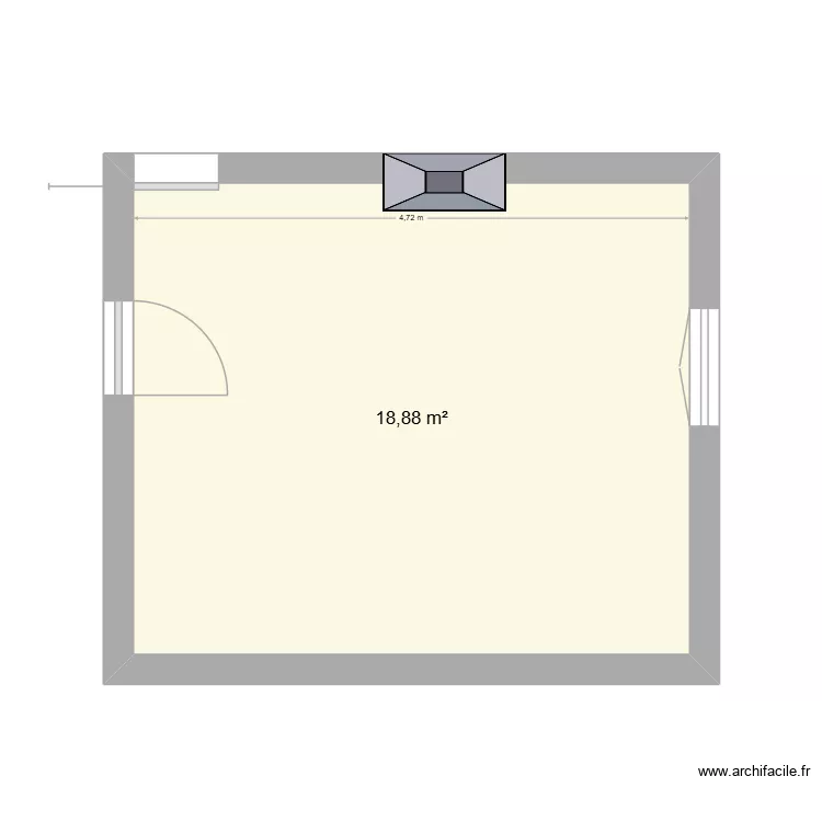 Cuisine. Plan de 1 Pièce et 19 m² Cuisine. Plan de 1 Pièce et 19 m²