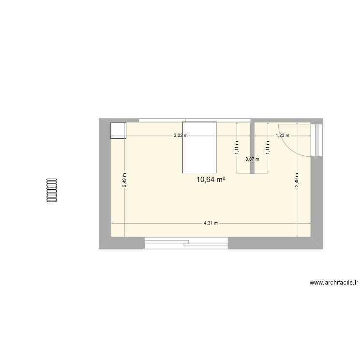 cuisine ambazac. Plan de 1 pièce et 11 m2