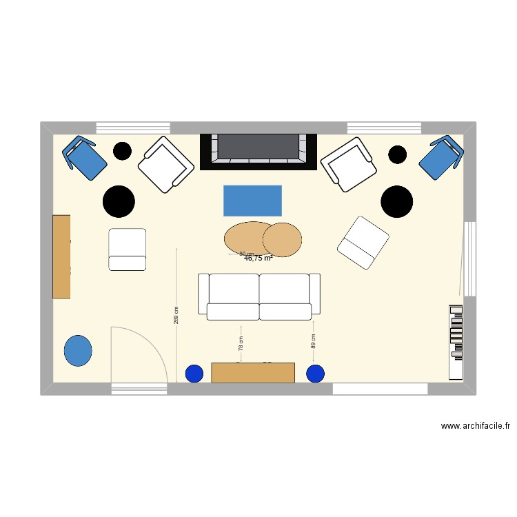Alhoa salon Quattro. Plan de 0 pièce et 0 m2