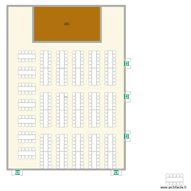 plan eces 350 places verticale essai. Plan de 2  et 559 m²