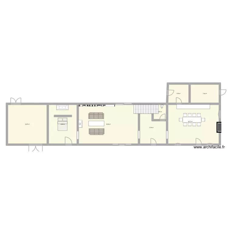 La pointe 1. Plan de 8 Pièces et 191 m²