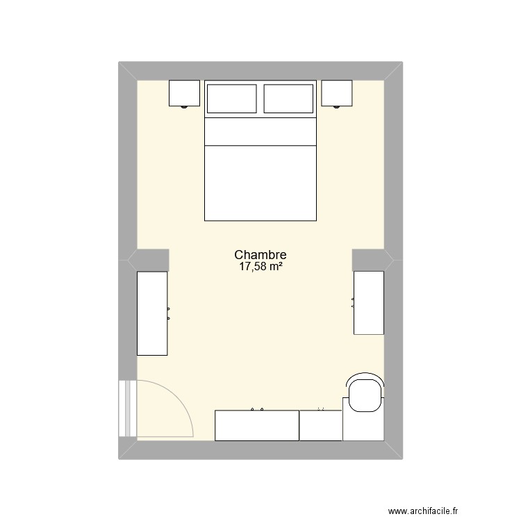 studio. Plan de 0 pièce et 0 m2