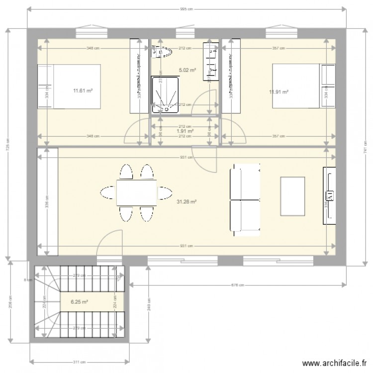 double logement sci. Plan de 0 pièce et 0 m2