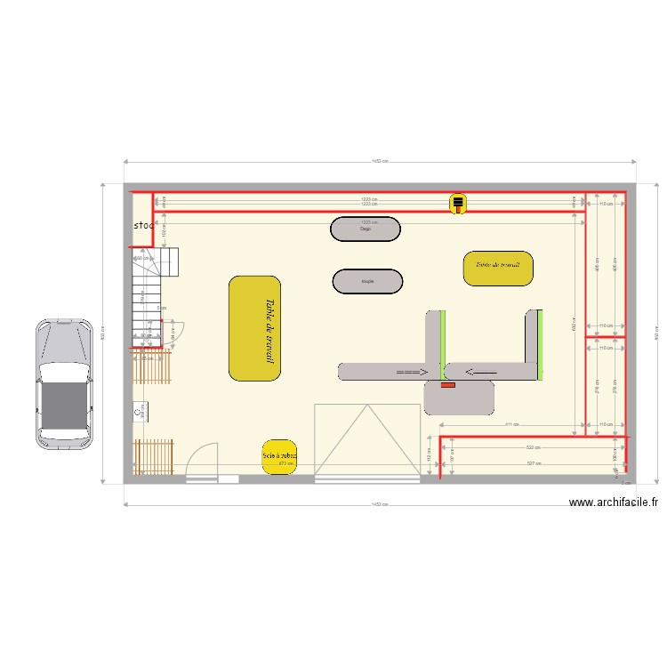 atelier. Plan de 0 pièce et 0 m2