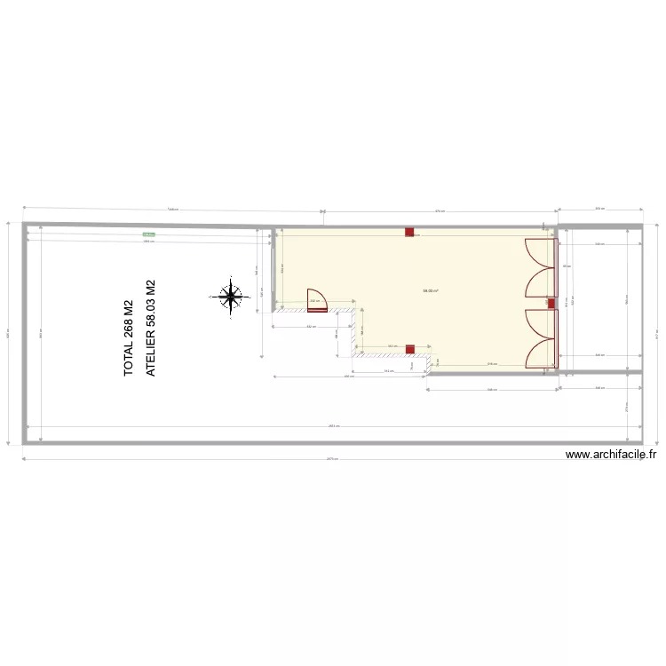 MAISON 64 M2 BERLIOZ  AVANT. Plan de 