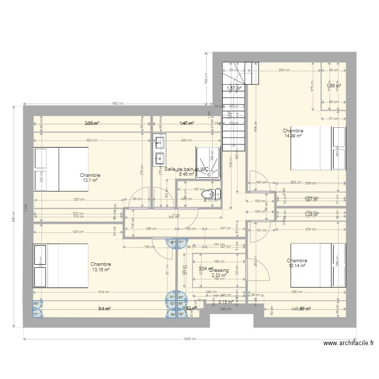 fleurine etage. Plan de 0 pièce et 0 m2