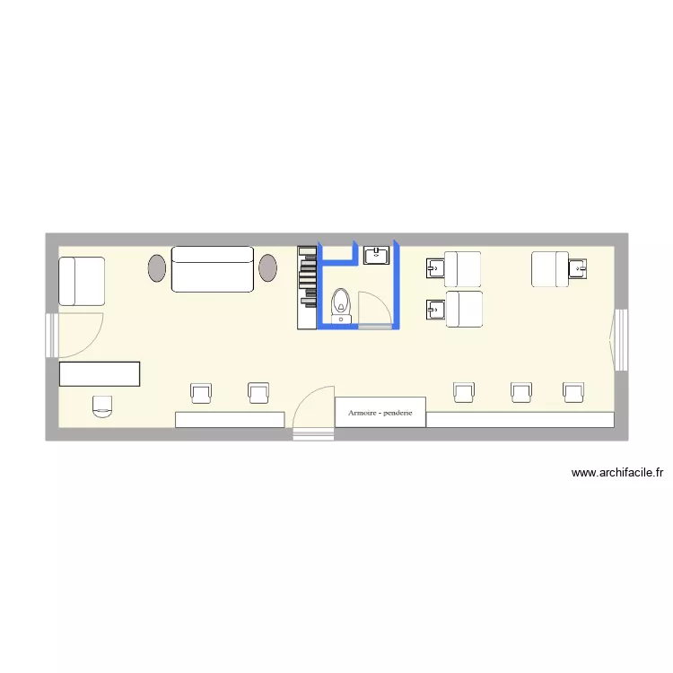 salon de coiffure. Plan de salon de coiffure. Plan de