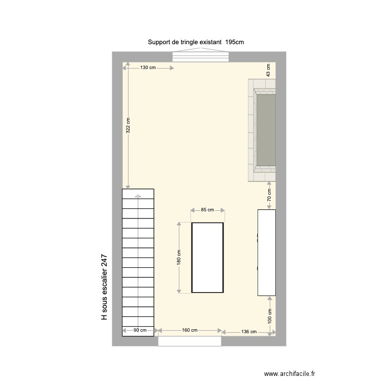 ferme lodo Salon. Plan de 1 pièce et 27 m2