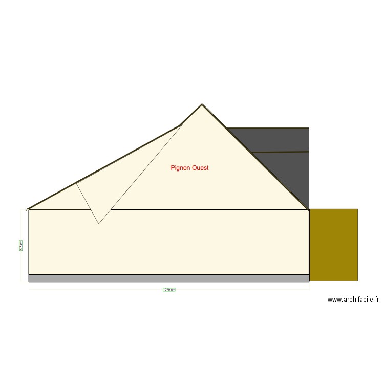 Pignon Ouest. Plan de 0 pièce et 0 m2