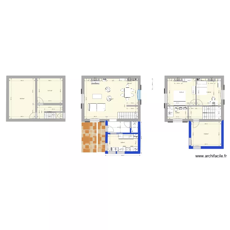 villa Lili meubl&eacute;. Plan de 