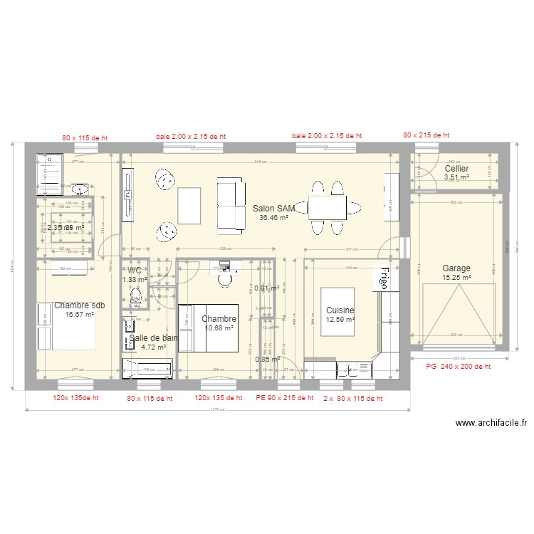 MOUGET & MENNECART. Plan de 0 pièce et 0 m2