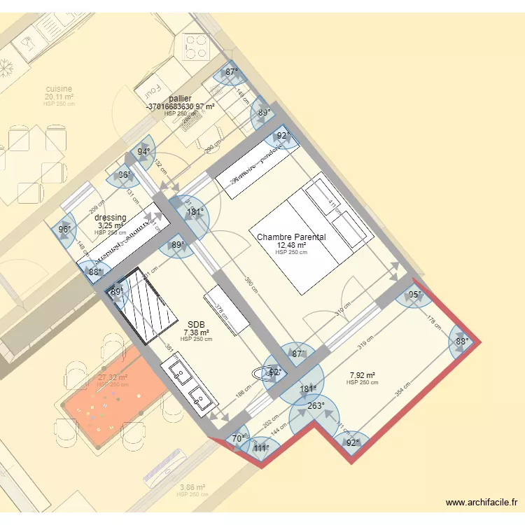 maison le beausset apr&egrave;s RENOVATION. Plan de 