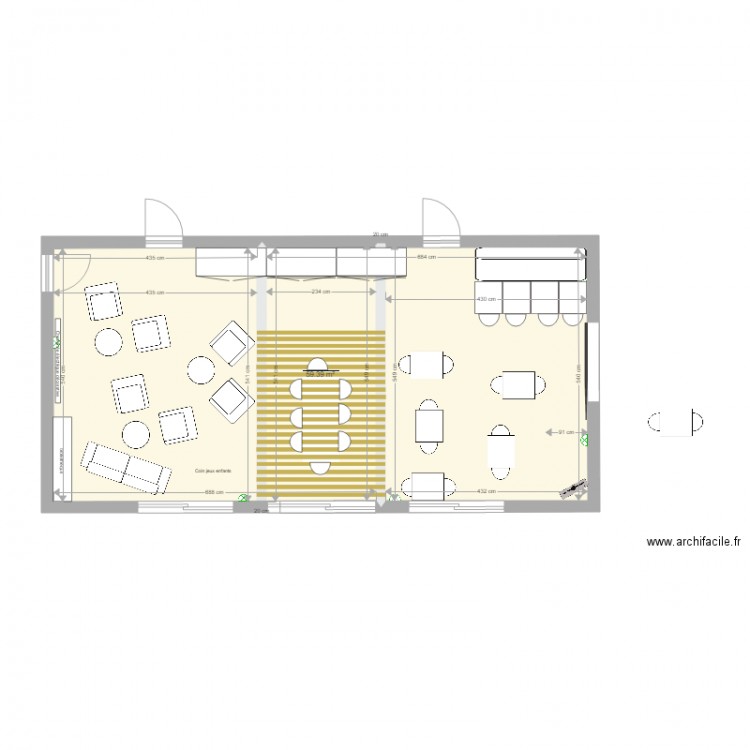 aménagement salle petit déjeuner. Plan de 0 pièce et 0 m2