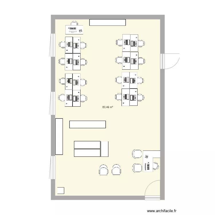plan de la salle du magasin p&eacute;dagogique . Plan de 