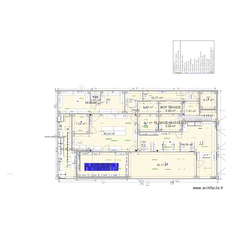 plan montussan v26 MEUBLE etage modif. Plan de 37 pièces et 593 m2