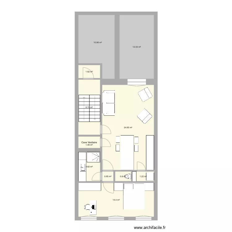 Tabellion 2e &eacute;tage version 2. Plan de 0 pièce et 0 m2
