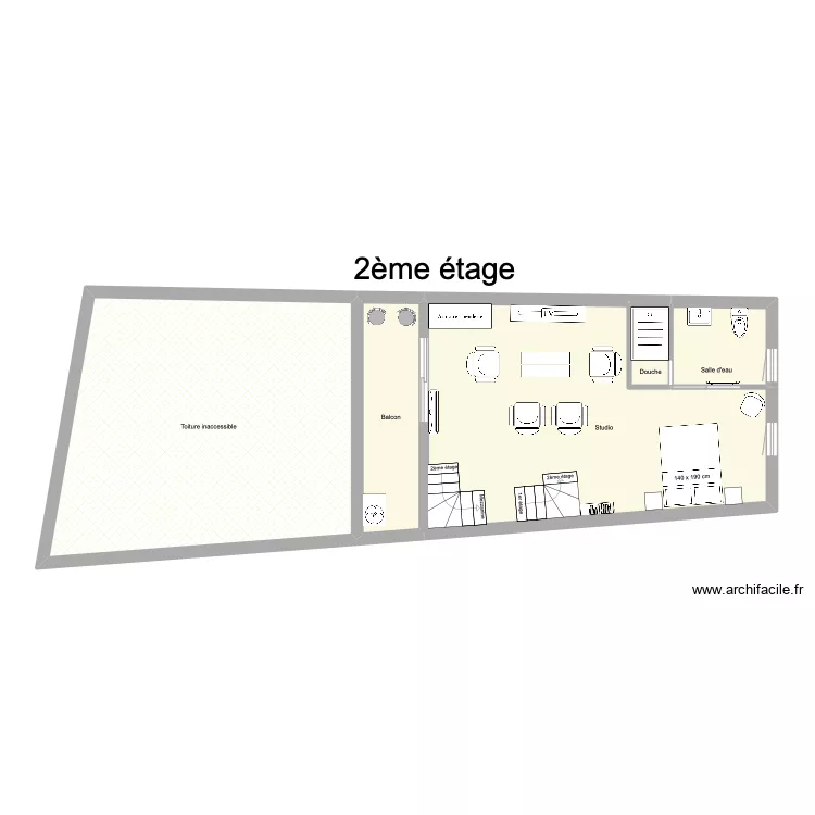 2&egrave;me &eacute;tage. Plan de 