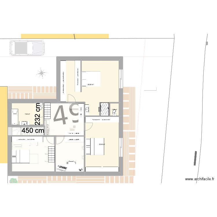 MANE ER GROEZ. Plan de 6 pièces et 139 m2