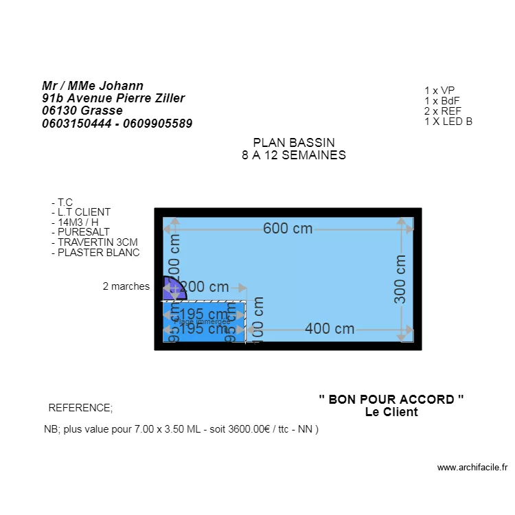 PISCINE 2. Plan de 