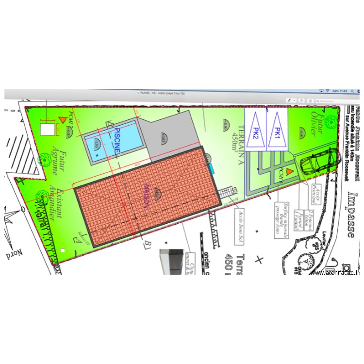 JARDIN. Plan de 0 pièce et 0 m2