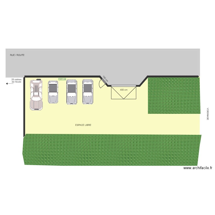 E3C CREATIVE STATIONNEMENT AVANT TRAVAUX. Plan de 2 pièces et 390 m2