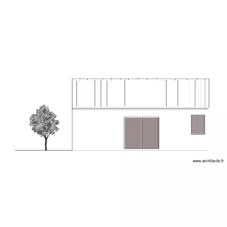 fa&ccedil;ade nord 2p. Plan de 