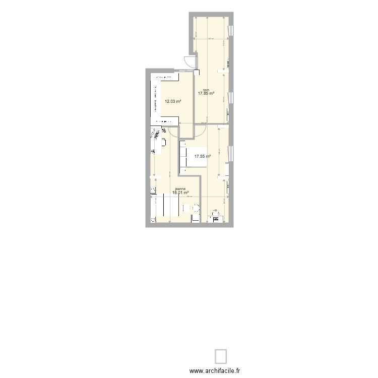 hengstenberg étage lou 3 meubler. Plan de 0 pièce et 0 m2