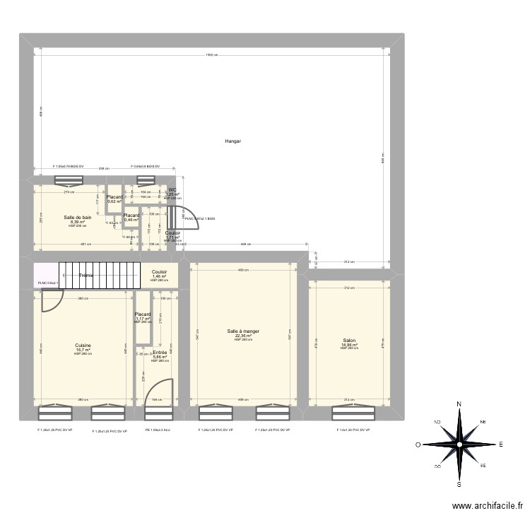 Goyez. Plan de 23 pièces et 373 m2