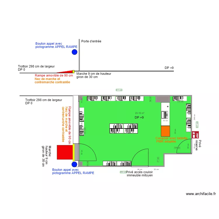 SEEDHI APRES TRAVAUX. Plan de 