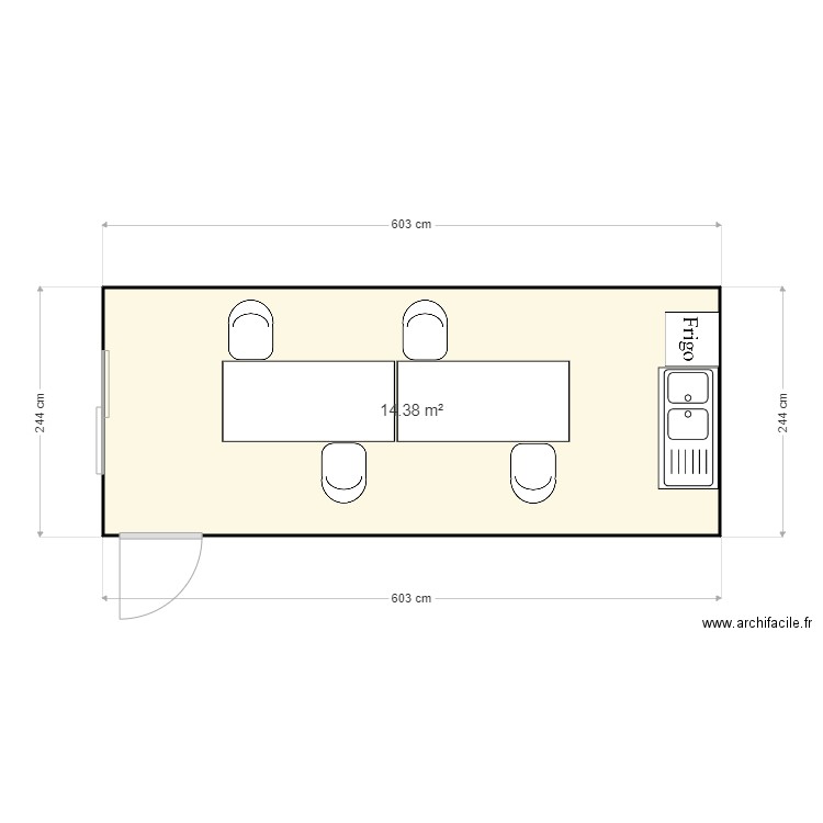 REFECTOIRE COVID. Plan de 0 pièce et 0 m2