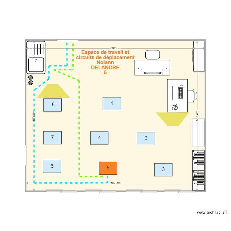 SEGPA 1 trajet élève 5. Plan de 0 pièce et 0 m2