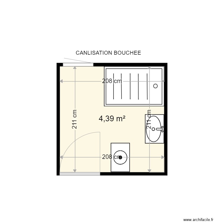 FAES DIDIER . Plan de 1 pièce et 4 m2