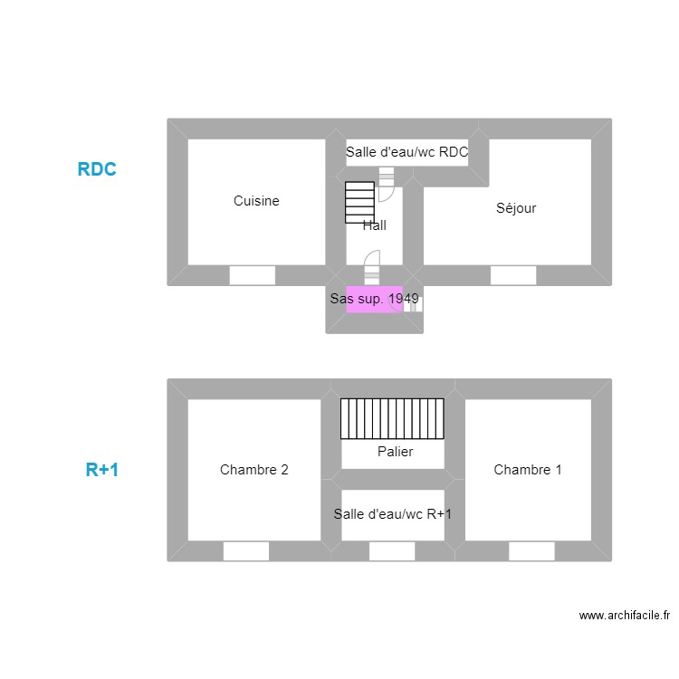 123. Plan de 9 pièces et 16 m2