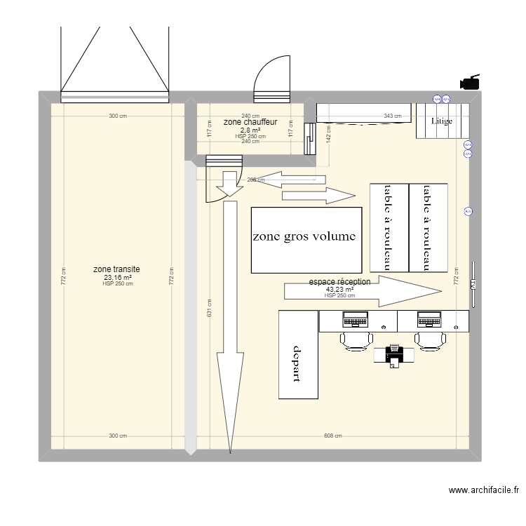 americanlifstyle. Plan de 3 pièces et 69 m2