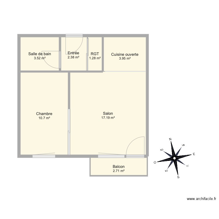 Appartement 1 chambre Roeser. Plan de 0 pièce et 0 m2