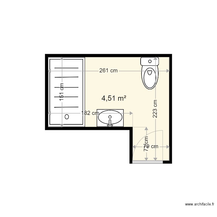 BECCU J MICHEL . Plan de 1 pièce et 5 m2