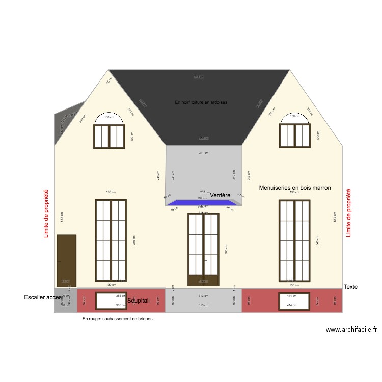 Facade arriere 2. Plan de 0 pièce et 0 m2