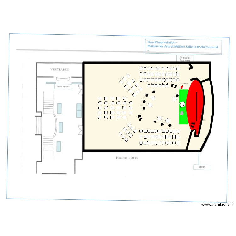 Coop Santé. Plan de 2 pièces et 245 m2