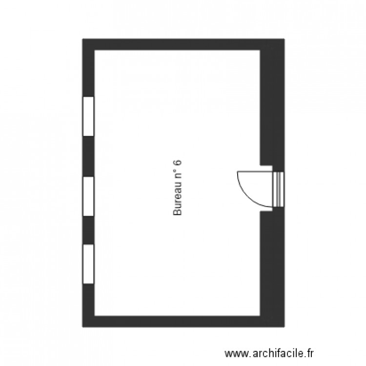 bureau 6. Plan de 0 pièce et 0 m2